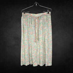 Vintage Summit Brand Pastel Floral Easter Midi Skirt - Size 16